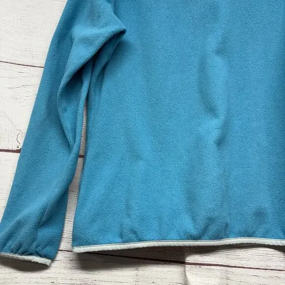 Patagonia Worn Wear Micro D Snap-T Fleece Sweatshirt Blue Size L - Picture 12 of 12